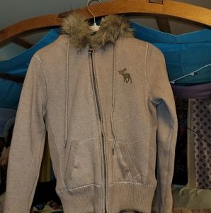 Abercrombie and Fitch Zippo with fur